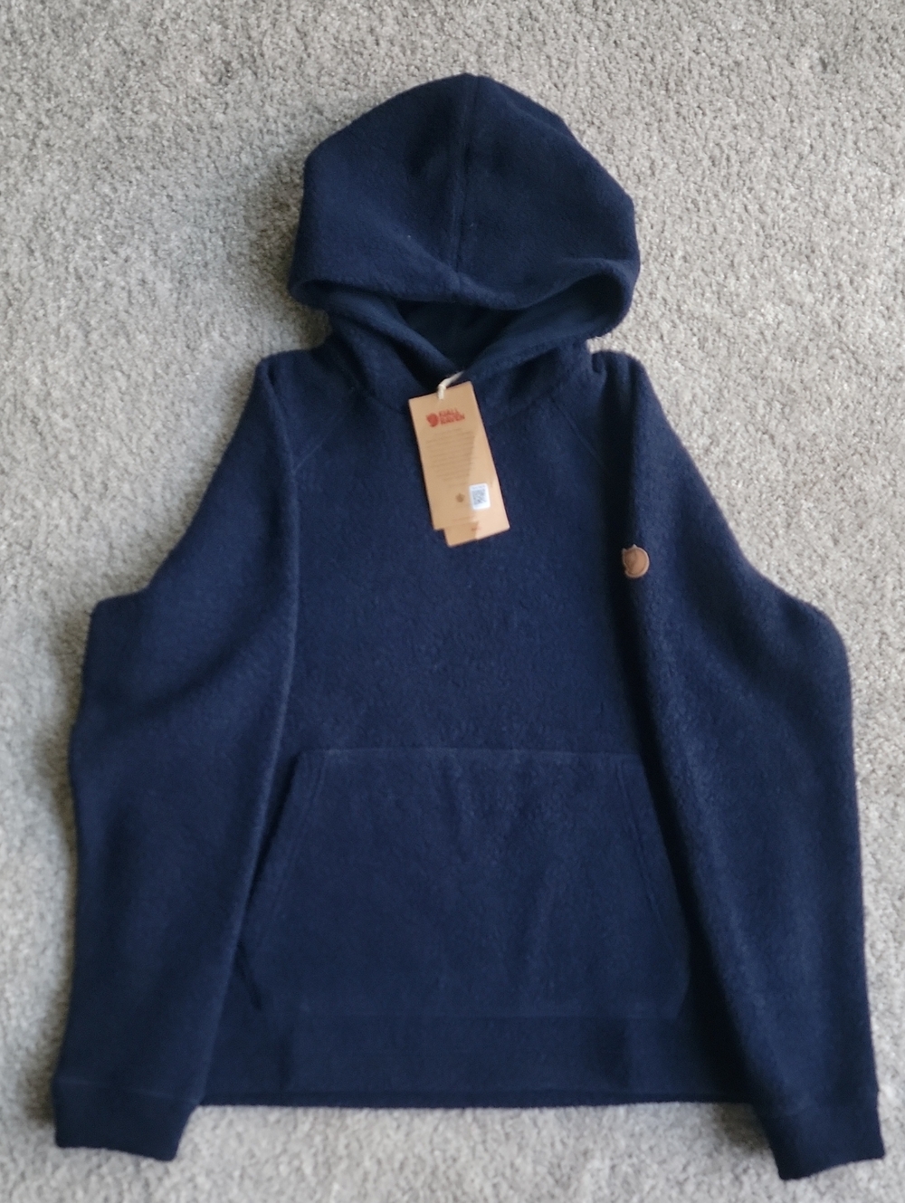 Fjallraven Men's Hooded Crewneck Sweater - Navy Blue